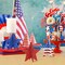 6 Inch Wooden Stars Set for 4th of July Decorations Tabletop Decorations
